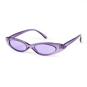 Purple skinny cat eye sunglasses